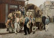 Louis Carrier-Belleuse Porteurs de farine. Scxne parisienne (Flour carriers. Scene from Paris). china oil painting artist